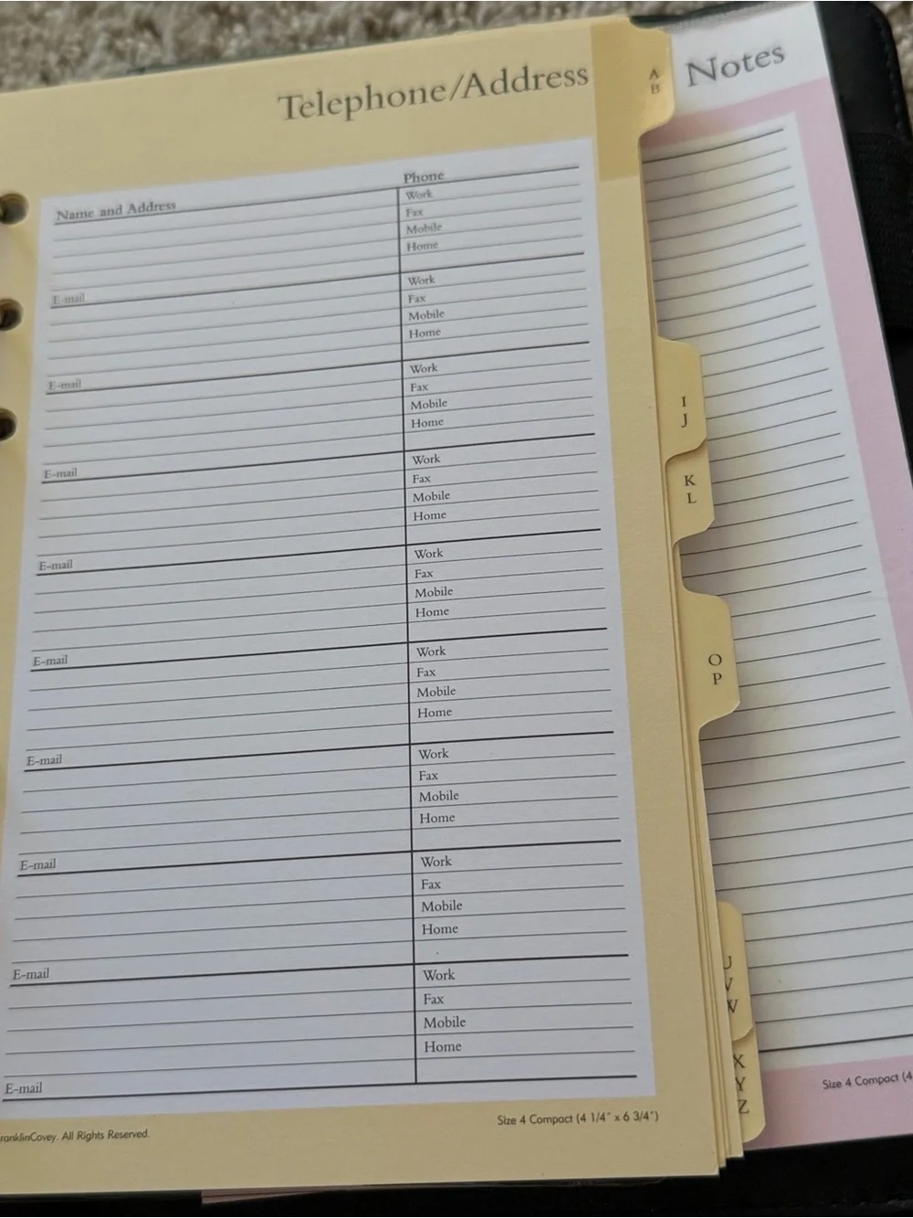Franklin Covey 365 Pink Compact Planner 5.5”x 7.5” Magnetic Closure 1 inch READ